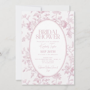 Invitation Fête des mariées en toile rose