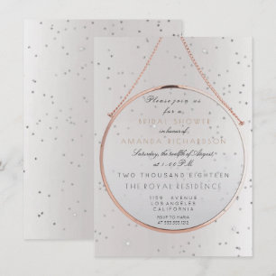 Invitation Fête des mariées en verre Bachelorette rose argent