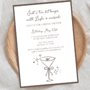 Invitation Fête des mariées Espresso Martini "Tini Bit Longer