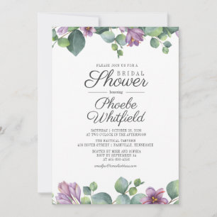 Invitation Fête des mariées Eucalyptus Vert Floral