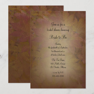Invitation Fête des mariées Feuille d'érable de couleur autom