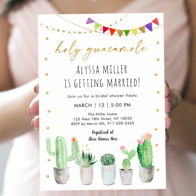 Invitation Fête des mariées Fiesta Cactus (Créateur téléchargé)