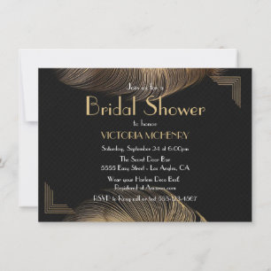 Invitation Fête des mariées Flapper Great Gatsby Harlem Night
