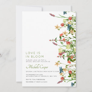 Invitation Fête des mariées Fleur sauvage Boho