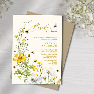 Invitation Fête des mariées Fleur sauvage de Bride to Bee Gar