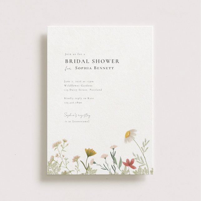 Invitation Fête des mariées Fleur sauvage Leander (Créateur téléchargé)