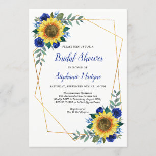 Invitation Fête des mariées Fleurs de soleil géométrique Flor