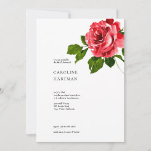 Invitation Fête des mariées floral minimal