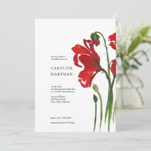 Invitation Fête des mariées floral minimal