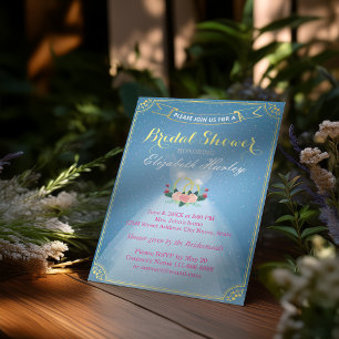 Invitation Fête des mariées Floral Robe de mariée Diamond Ble