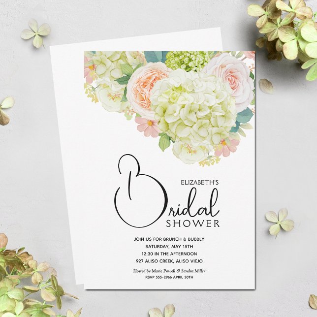 Invitation Fête des mariées florale aquarelle (Watercolor Floral Bridal Shower Invitations)