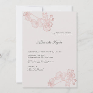 Invitation Fête des mariées florale classique et élégante d'e