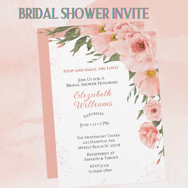 Invitation Fête des mariées florale de printemps (Créateur téléchargé)