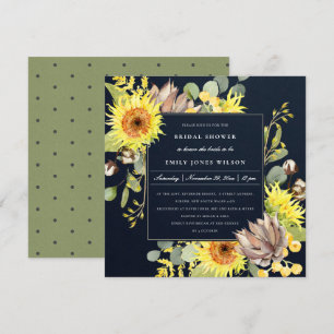 INVITATION FÊTE DES MARIÉES FLORALE EUCALYPTUS DE LA MARINE