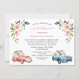 Invitation Fête des mariées Florale Rose-Charme Conduite par