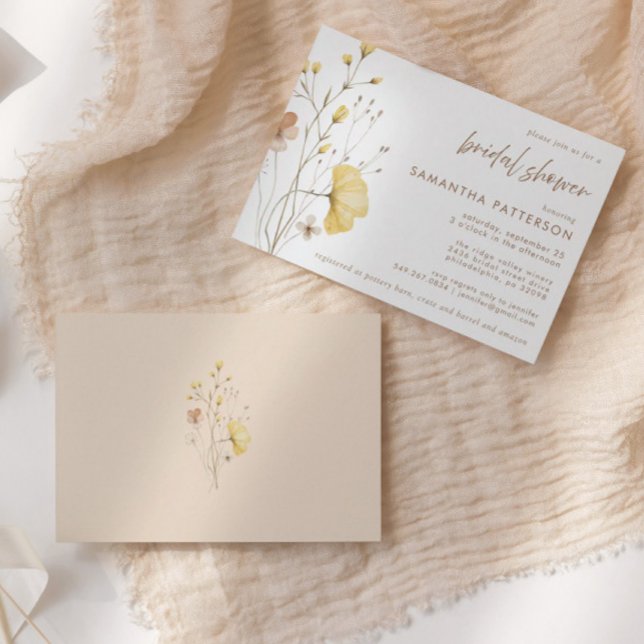 Invitation Fête des mariées florale Rustique Chic Fleur sauva (Créateur téléchargé)