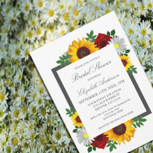 Invitation Fête des mariées florale traditionnelle (Créateur téléchargé)