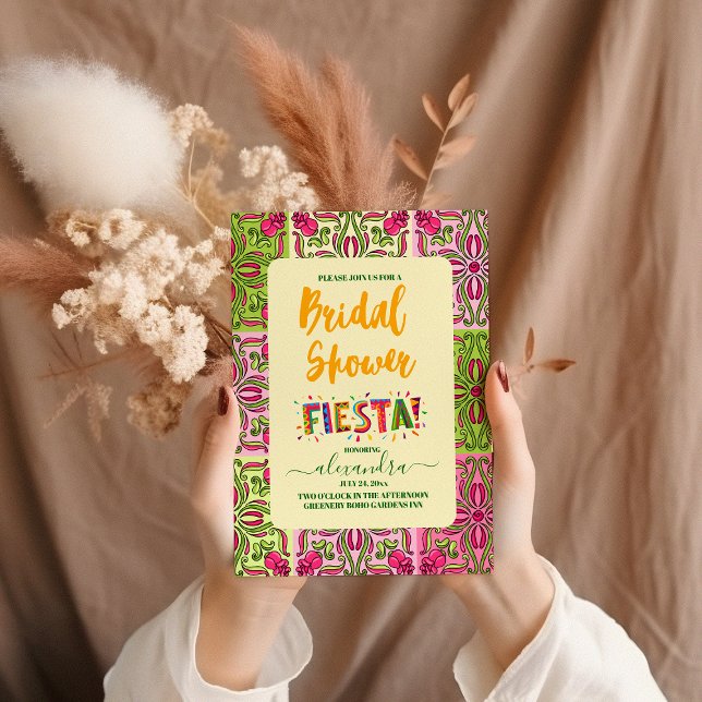 Invitation Fête des mariées Folk Art Mexicaine Fiesta (Créateur téléchargé)