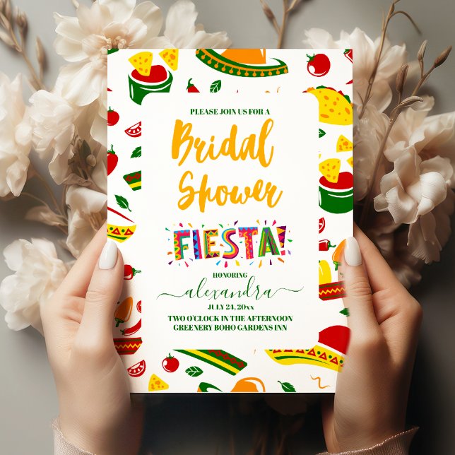 Invitation Fête des mariées Folk Art Mexicaine Fiesta (Créateur téléchargé)