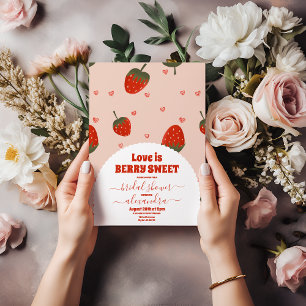 Invitation Fête des mariées fraise