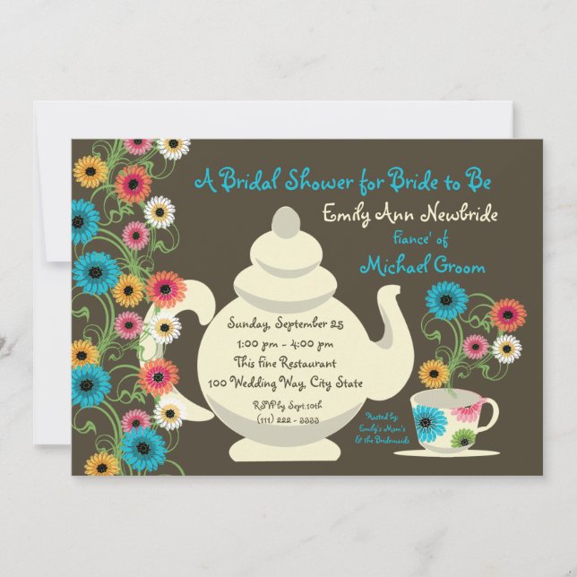 Invitation Fête des mariées Garden Tea Party (Devant)