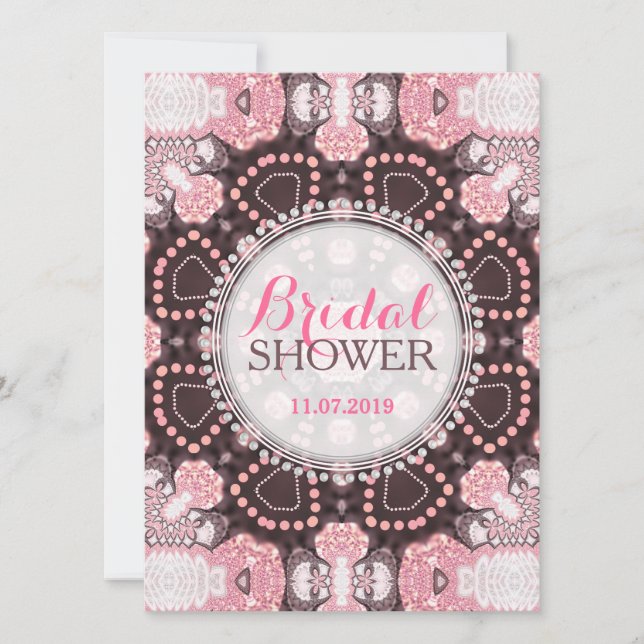 Invitation Fête des mariées géométrique Mandala Boho Ethereal (Devant)