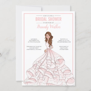 Invitation Fête des mariées Glam Bride modifiable