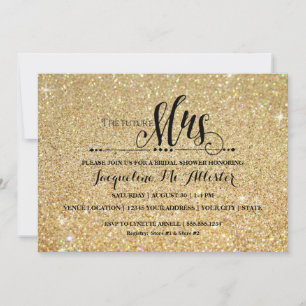 Invitation Fête des mariées Gold Parties scintillant Avenir M