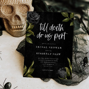 Invitation Fête des mariées gothique Jusqu'à la mort Faisons-