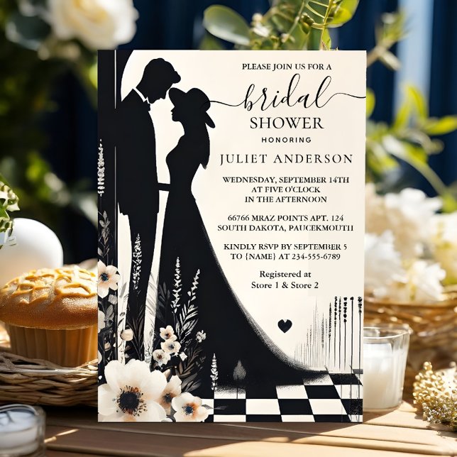 Invitation Fête des mariées illustrée Retro Studio Creative (Créateur téléchargé)