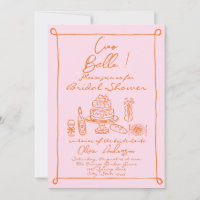 Fête des mariées Italienne Retro Orange Rose