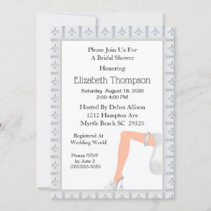 Invitation Fête des mariées Jambe Et Garter Élégante Invitati