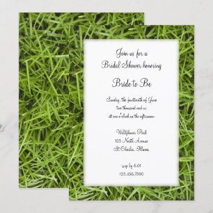 Invitation Fête des mariées Jardin vert