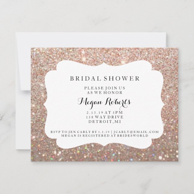 Invitation - Fête des mariées Jour Fab - Rose Gold (Devant)