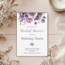 Fête des mariées Lavender Aquarelle Florale