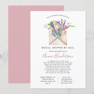 Invitation Fête des mariées longue distance par courrier