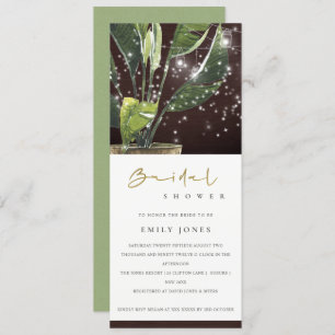 INVITATION FÊTE DES MARIÉES LUMINEUSE MASON JAR STARRY PALM T