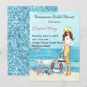 Invitation Fête des mariées lune de miel