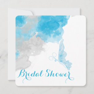 INVITATION FÊTE DES MARIÉES MARIAGE CERULEAN BUTTERFLY