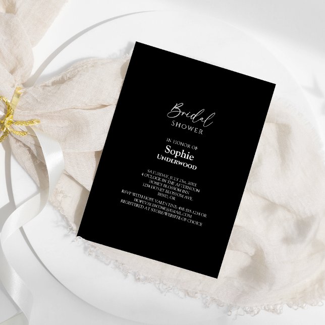 Invitation Fête des mariées Mariage classique moderne simple  (Créateur téléchargé)