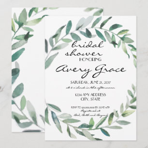 Invitation Fête des mariées - Mariage de verdure