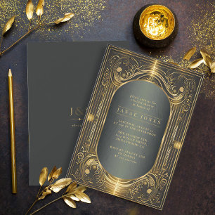 Invitation Fête des mariées Mariage Glam Art Deco ID1033