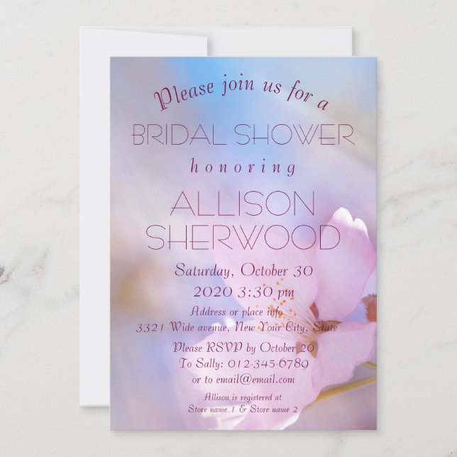 Invitation Fête des mariées mariage personnalisée (Devant)