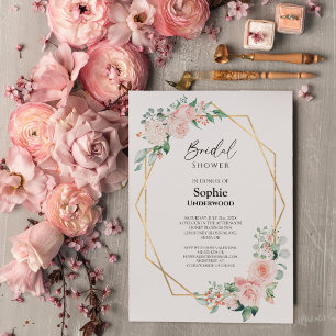 Invitation Fête des mariées Mariage simple flush blanc