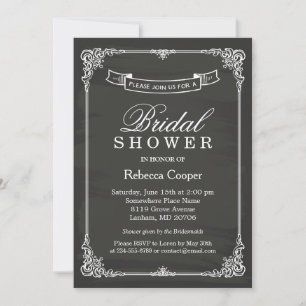 Invitation Fête des mariées Mariage vintage du cadre du table