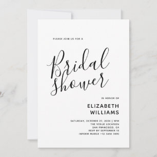 Invitation Fête des mariées minimaliste Boho simple
