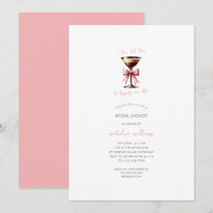 Invitation Fête des mariées minimaliste Espresso Martini