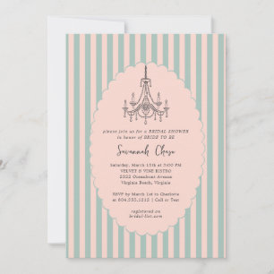 Invitation Fête des mariées moderne à main fantaisie