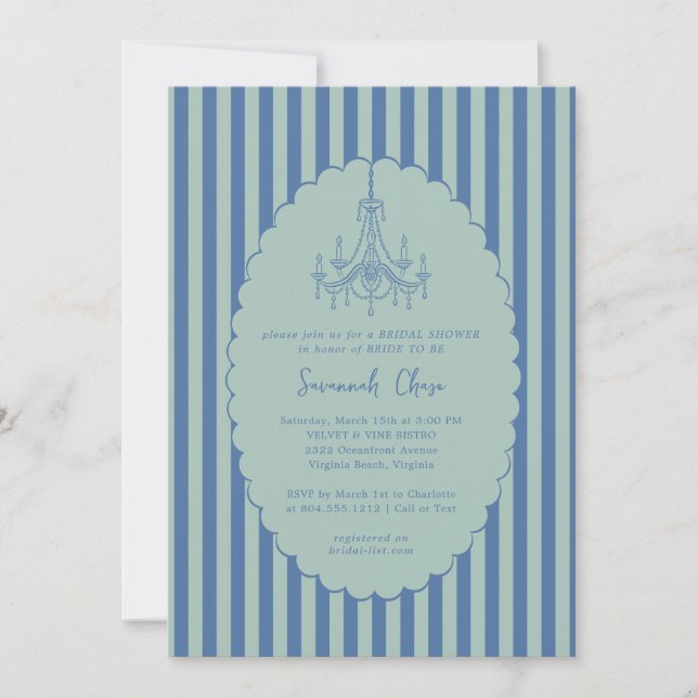 Invitation Fête des mariées moderne à main fantaisie (Devant)