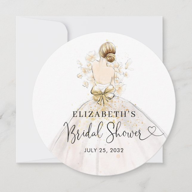 Invitation Fête des mariées moderne Elegant Mariée Mariage Go (Devant)